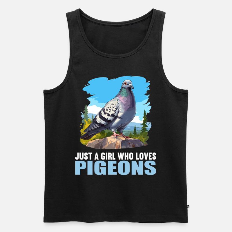 Tauben Taube - Männer Premium Bio Tank Top - Schwarz