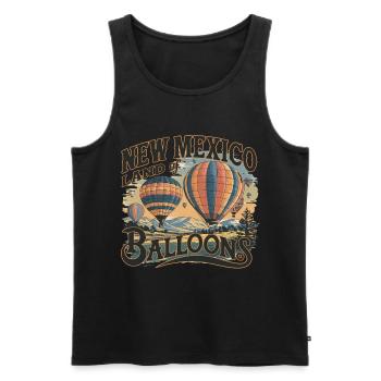New Mexico Land Of Balloons Hot Air Balloon - Men's Premium Organic Tank Top - black - Front - Michal (187cm)