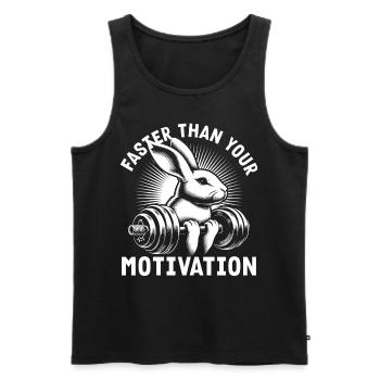Faster Than Your Motivation Easter Bunny Weightlif - Männer Premium Bio Tank Top - Schwarz - Vorne - Michal (187cm)