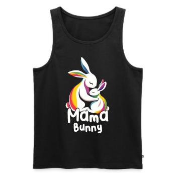 Happy Easter Mama Bunny LGBTQ Pride Month Rabbit - Männer Premium Bio Tank Top - Schwarz - Vorne - AI Model Male 178 light (178cm)