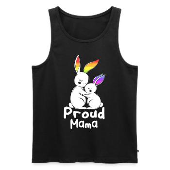 Proud Mama Cute Easter Bunny Pride Parent LGBTQ - Männer Premium Bio Tank Top - Schwarz - Vorne - AI Model Male 178 light (178cm)