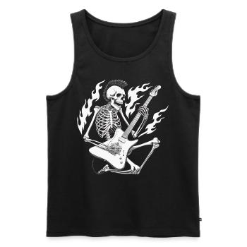 Cool Skeleton Guitariste Guitariste Musicien - Débardeur bio Premium Homme - noir - Devant - Michal (187cm)