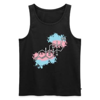Transgender Trans LGBT Pride - Men's Premium Organic Tank Top - black - Front - AI Model Male 178 light (178cm)