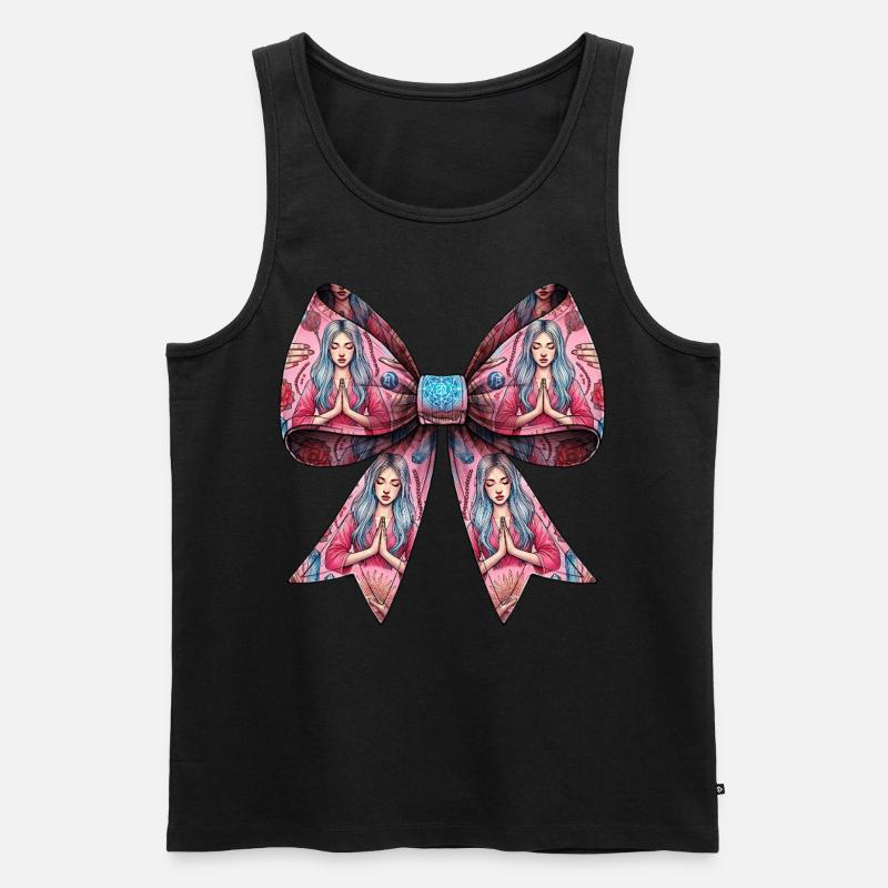 Coquette Bow Reiki Healer Healing Pattern Maman - Débardeur bio Premium Homme - noir