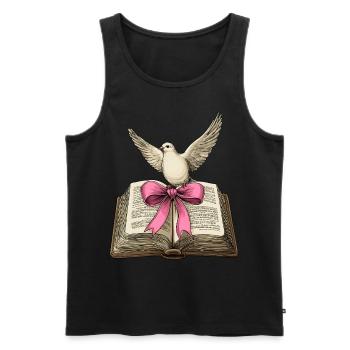 Kokette Bogen Christlicher Pastor Bibel Taube Mama - Männer Premium Bio Tank Top - Schwarz - Vorne - Michal (187cm)