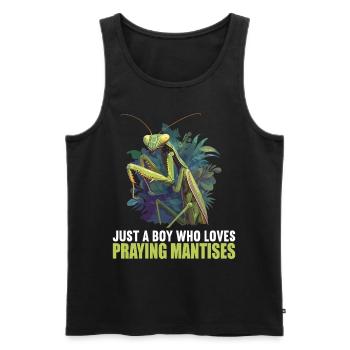 Gottesanbeterinnenen Gottesanbeterin - Männer Premium Bio Tank Top - Schwarz - Vorne - Michal (187cm)