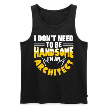 Architect - Men's Premium Organic Tank Top - black - Front - AI Model Male 178 light (178cm)