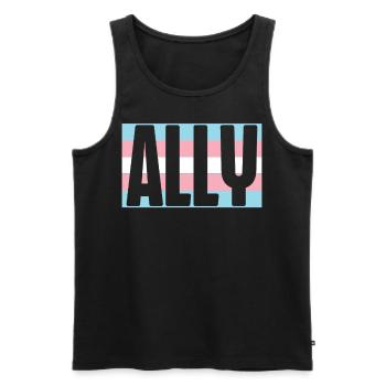 Transgender Trans LGBT Pride - Männer Premium Bio Tank Top - Schwarz - Vorne - Michal (187cm)