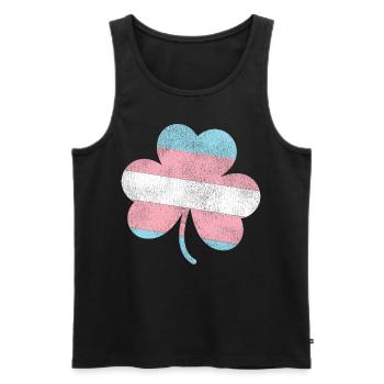 Fierté LGBT transgenre - Débardeur bio Premium Homme - noir - Devant - Michal (187cm)