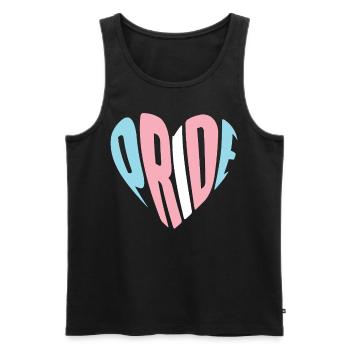 Fierté LGBT transgenre - Débardeur bio Premium Homme - noir - Devant - Michal (187cm)