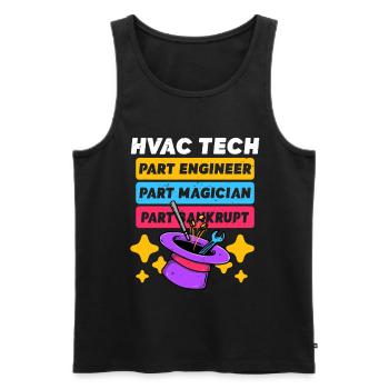 Air Conditioning Technician HVAC Installer - Men's Premium Organic Tank Top - black - Front - AI Model Male 178 light (178cm)