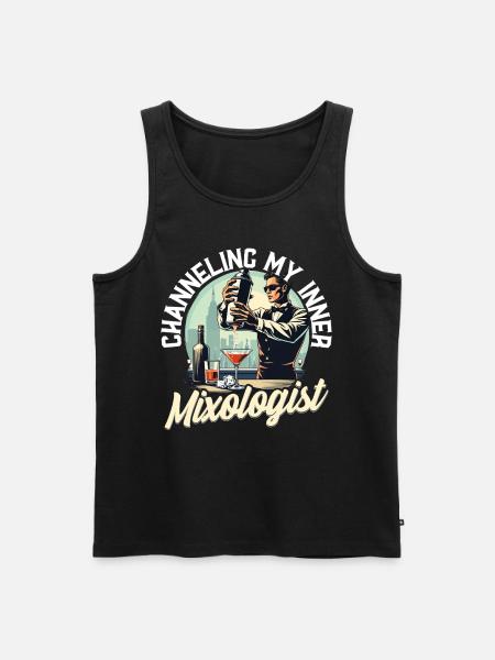 Barkeeper Barmann Bartending Mixologist - Männer Premium Bio Tank Top - Schwarz