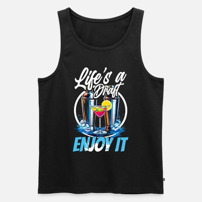 Barkeeper Barmann Bartending - Männer Premium Bio Tank Top - Schwarz