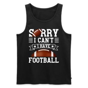 Drôle de dicton de football américain - Débardeur bio Premium Homme - noir - Devant - Michal (187cm)
