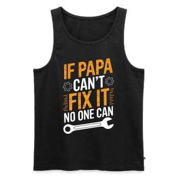 Lustiger Papa Heimwerker Spruch Vate - Männer Premium Bio Tank Top - Schwarz - Vorne - AI Model Male 178 light (178cm)