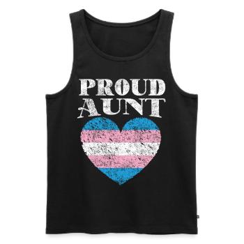 Fierté LGBT transgenre - Débardeur bio Premium Homme - noir - Devant - Michal (187cm)