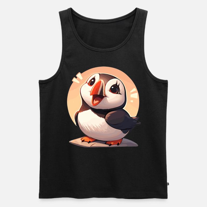 Papageientaucher - Männer Premium Bio Tank Top - Schwarz