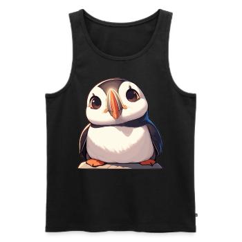 Papageientaucher - Männer Premium Bio Tank Top - Schwarz - Vorne - Michal (187cm)