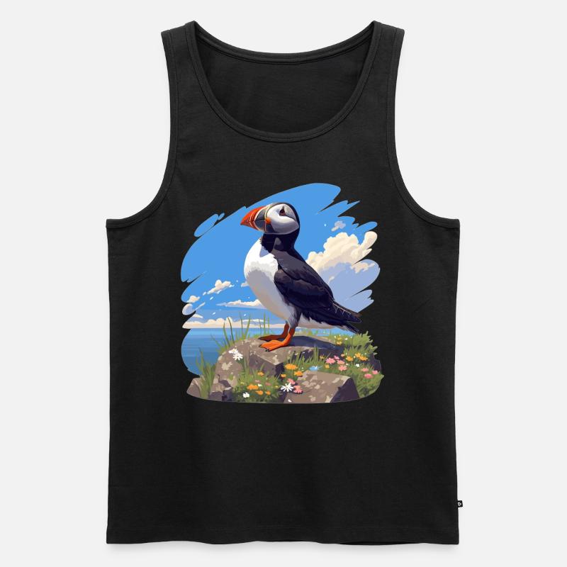 Papageientaucher - Männer Premium Bio Tank Top - Schwarz