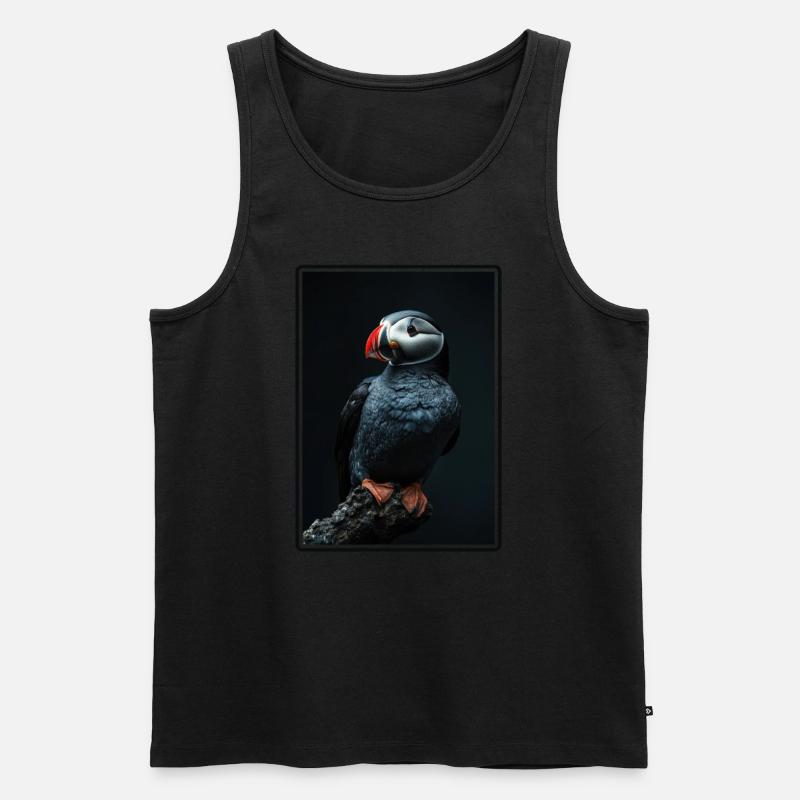 Papageientaucher - Männer Premium Bio Tank Top - Schwarz