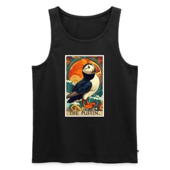 Papageientaucher - Männer Premium Bio Tank Top - Schwarz - Vorne - Michal (187cm)