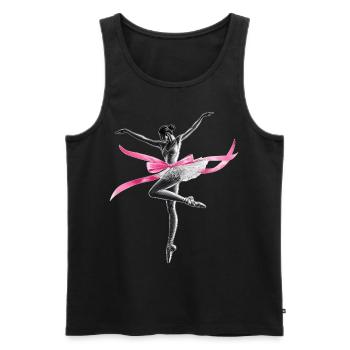 Kokette Schleife Ballerina Tanz Ballett Tänzerin - Männer Premium Bio Tank Top - Schwarz - Vorne - AI Model Male 178 light (178cm)