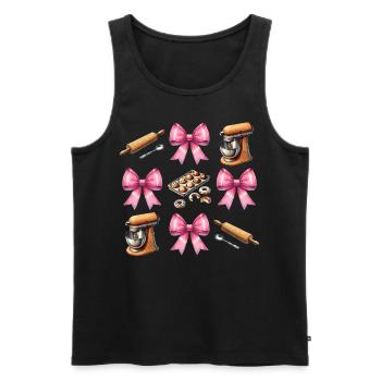 Coquette Bogen Backen Werkzeuge Bäcker Mom Mütter - Männer Premium Bio Tank Top - Schwarz - Vorne - AI Model Male 178 light (178cm)