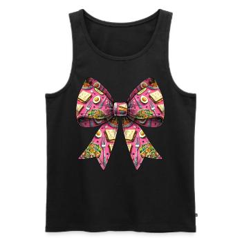 Coquette Bow Lunch Lady Cafeteria Worker - Men's Premium Organic Tank Top - black - Front - Michal (187cm)