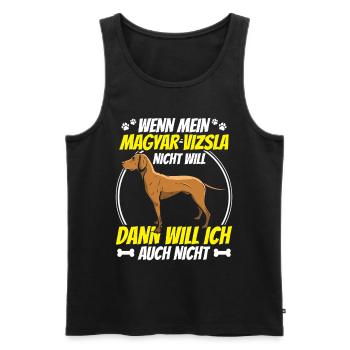 Magyar Vizsla will nicht Vorstehhund - Männer Premium Bio Tank Top - Schwarz - Vorne - AI Model Male 178 light (178cm)