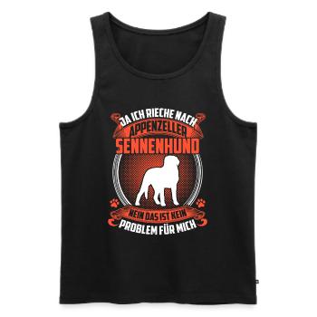 Rieche nach Sennenhund Appenzeller Sennenhund - Männer Premium Bio Tank Top - Schwarz - Vorne - Michal (187cm)