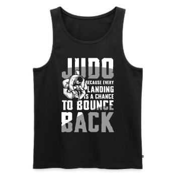 Judo: Jede Landung Ist Eine Chance Zum - Männer Premium Bio Tank Top - Schwarz - Vorne - AI Model Male 178 light (178cm)