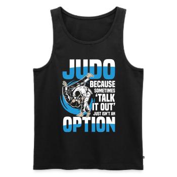 Judo: Because talking is not always an option - Men's Premium Organic Tank Top - black - Front - Michal (187cm)