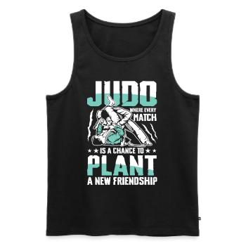 Judo: Every encounter is an opportunity, a new one - Men's Premium Organic Tank Top - black - Front - AI Model Male 178 light (178cm)