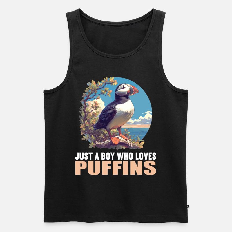 Papageientaucher - Männer Premium Bio Tank Top - Schwarz