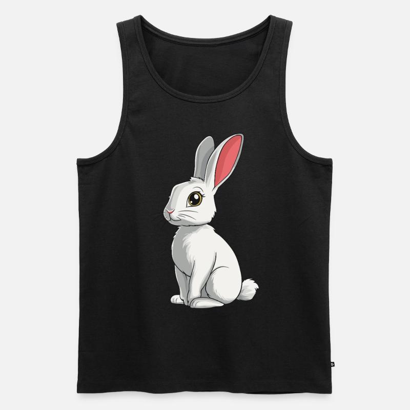 Hasen Hase - Männer Premium Bio Tank Top - Schwarz