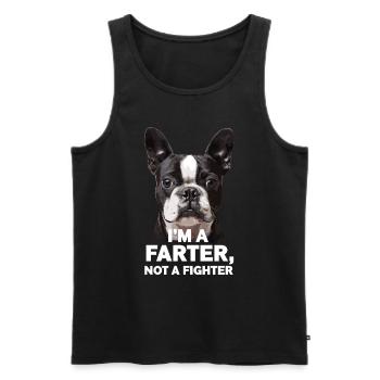 Bouledogue français, je suis un pet, non - Débardeur bio Premium Homme - noir - Devant - Michal (187cm)