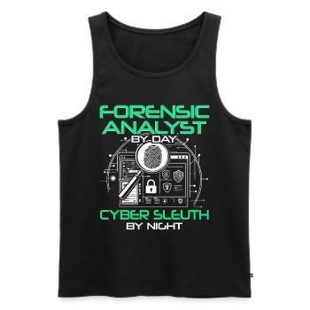 Digital Forensics Cyber Sleuth - Men's Premium Organic Tank Top - black - Front - Michal (187cm)