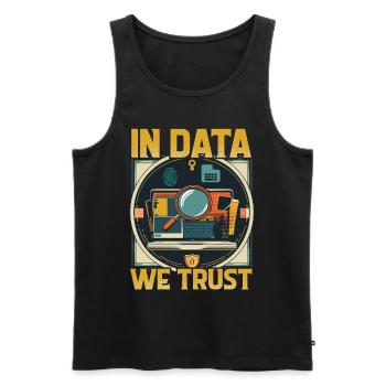 Digital Forensics In Data We Trust - Men's Premium Organic Tank Top - black - Front - Michal (187cm)
