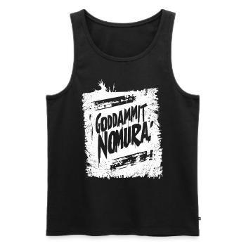 Goddammit Nomura – Graffiti Design - Männer Premium Bio Tank Top - Schwarz - Vorne - AI Model Male 178 light (178cm)
