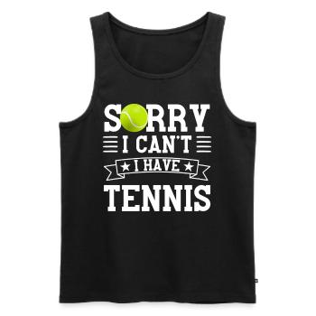 Drôle de joueur de tennis - Débardeur bio Premium Homme - noir - Devant - Michal (187cm)