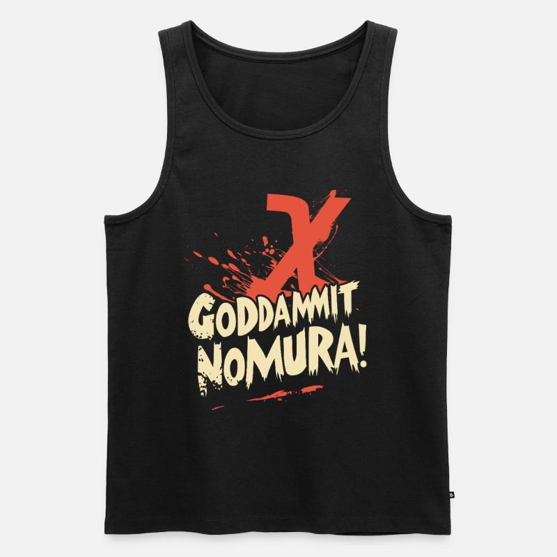 Goddammit Nomura – X Design - Männer Premium Bio Tank Top - Schwarz