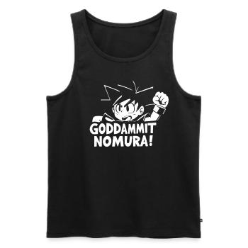 Goddammit Nomura – Chibi Design - Männer Premium Bio Tank Top - Schwarz - Vorne - AI Model Male 178 light (178cm)