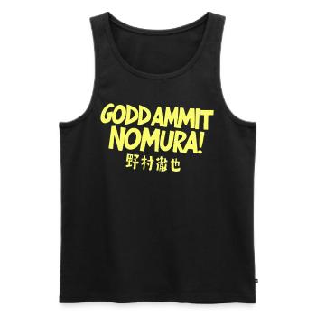Goddammit Nomura – Japanisch Design - Männer Premium Bio Tank Top - Schwarz - Vorne - AI Model Male 178 light (178cm)