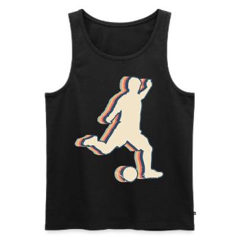 Kickball Joueur Équipe Formateur Coach Retro - Débardeur bio Premium Homme - noir - Devant - Michal (187cm)
