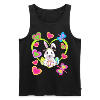 Ostern Osterhase Retro Hasen Kaninchen 80er Kind - Männer Premium Bio Tank Top - Schwarz - Vorne - AI Model Male 178 light (178cm)