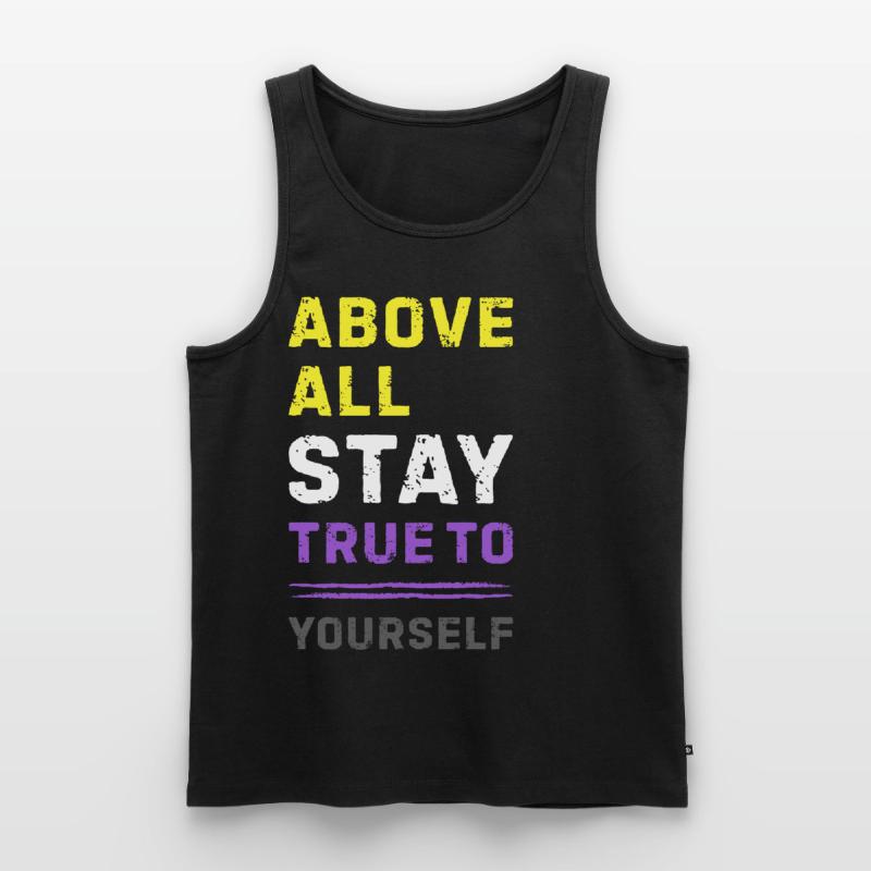 Nonbinary Pride Statement Non Binary Enby LGBTQ Men's Premium Organic Tank Top