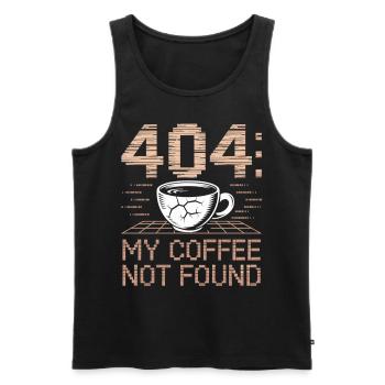 Coffee Shirt 404 Error Code - Men's Premium Organic Tank Top - black - Front - AI Model Male 178 light (178cm)