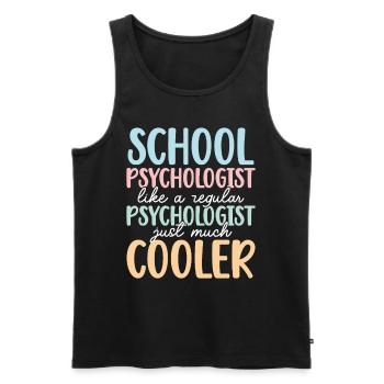 Psychologue scolaire Psychologie scolaire - Débardeur bio Premium Homme - noir - Devant - Michal (187cm)
