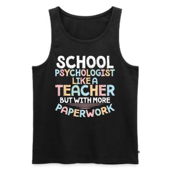Psychologue scolaire Psychologie scolaire - Débardeur bio Premium Homme - noir - Devant - Michal (187cm)
