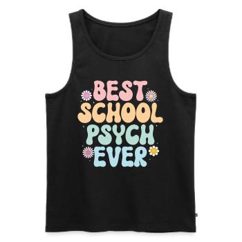 Psychologue scolaire Psychologie scolaire - Débardeur bio Premium Homme - noir - Devant - Michal (187cm)
